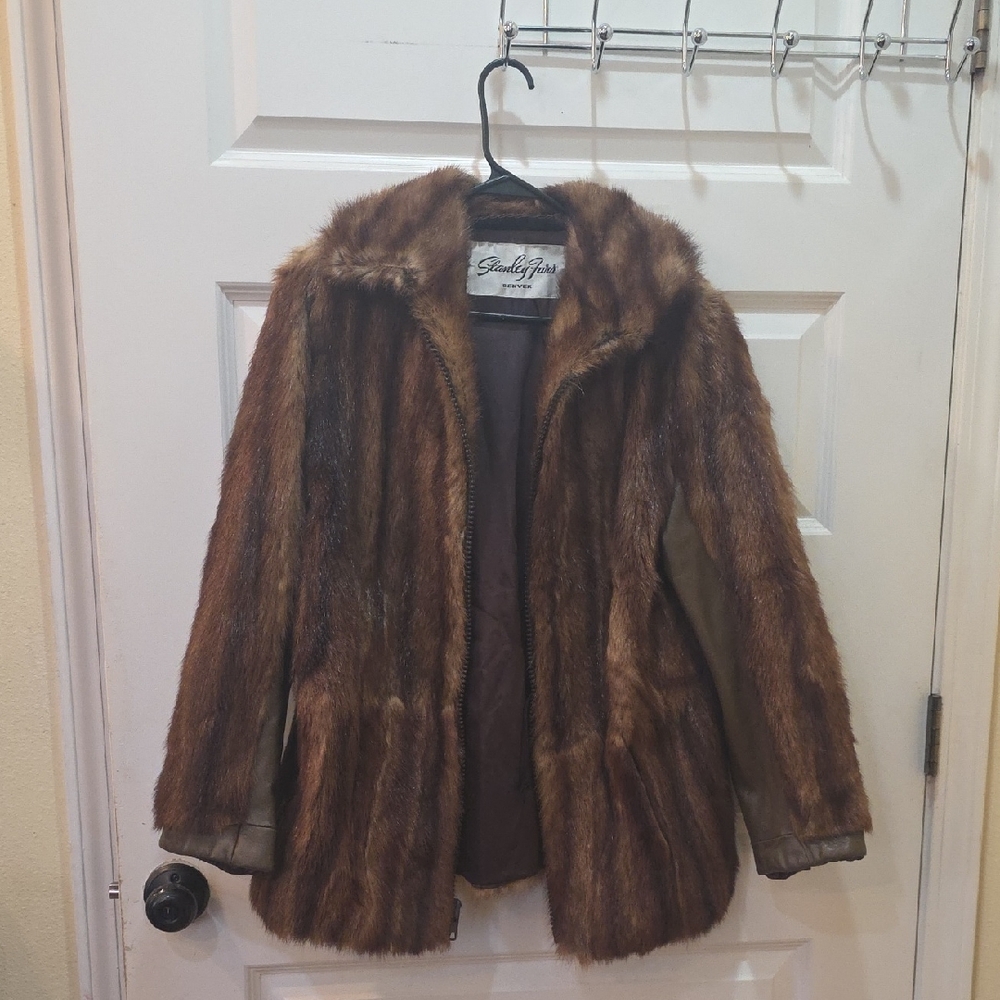 Stanley Fur Coat in Warm Brown